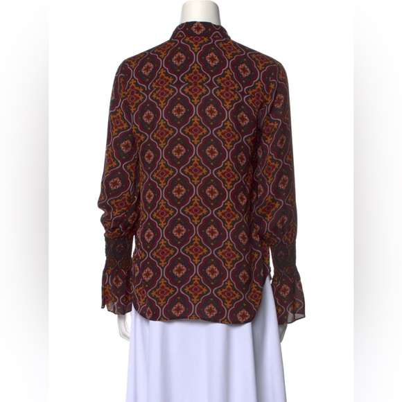 ALC Silk Bohemian Printed Blouse - Picture 4 of 4